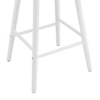 Set di 3 Sgabelli da Bancone 61 cm Sgabelli da Bar con Struttura in Legno Massello e Schienale a Fuso per Isola Cucina