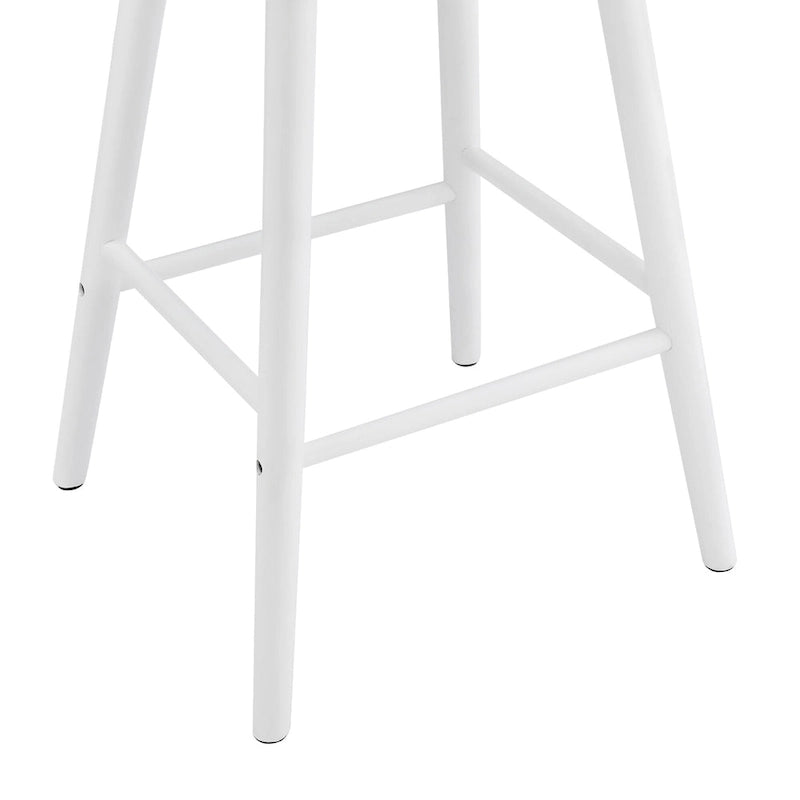 Set di 3 Sgabelli da Bancone 61 cm Sgabelli da Bar con Struttura in Legno Massello e Schienale a Fuso per Isola Cucina