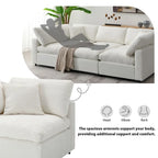 Canapé d'angle modulable en U avec pouf