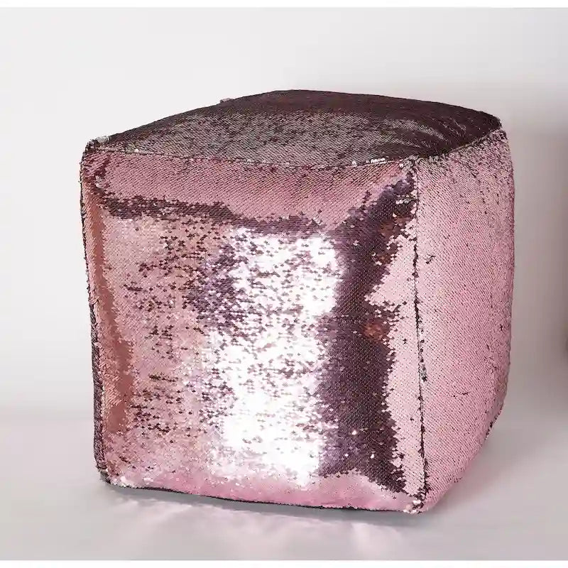Pouf a sirena di paillettes reversibili