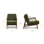 Poltrona lounge in tessuto Poly & Bark Verity 25 - Struttura in legno massello
