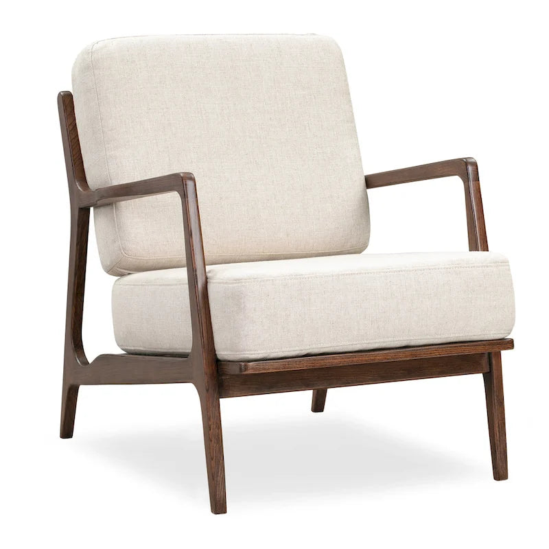 Poltrona lounge in tessuto Poly & Bark Verity 25 - Struttura in legno massello