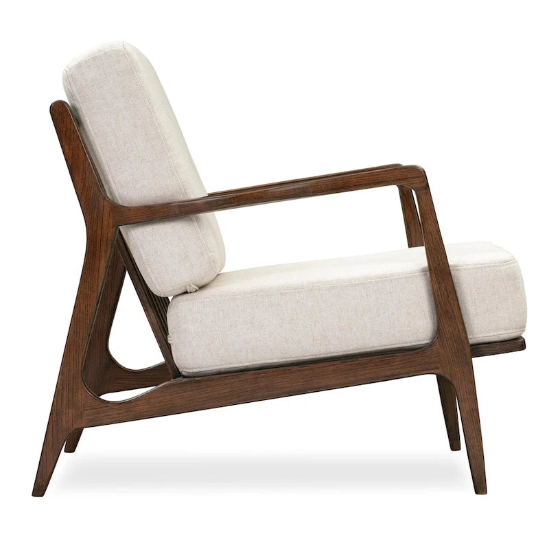 Poltrona lounge in tessuto Poly & Bark Verity 25 - Struttura in legno massello