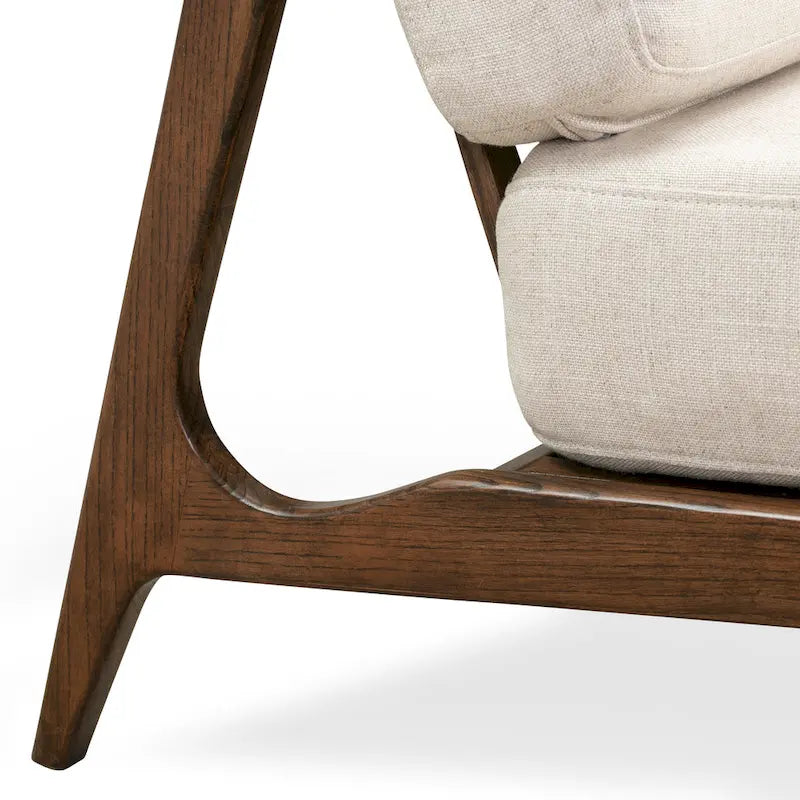 Poltrona lounge in tessuto Poly & Bark Verity 25 - Struttura in legno massello
