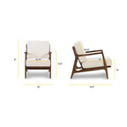 Poltrona lounge in tessuto Poly & Bark Verity 25 - Struttura in legno massello