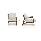 Poltrona lounge in tessuto Poly & Bark Verity 25 - Struttura in legno massello
