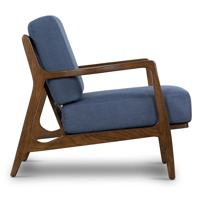 Poltrona lounge in tessuto Poly & Bark Verity 25 - Struttura in legno massello