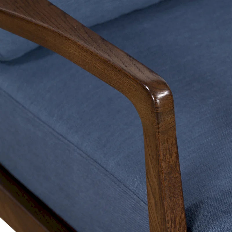 Poltrona lounge in tessuto Poly & Bark Verity 25 - Struttura in legno massello