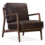 Fauteuil lounge en cuir pleine fleur italien véritable Poly & Bark Verity