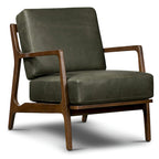 Fauteuil lounge en cuir pleine fleur italien véritable Poly & Bark Verity