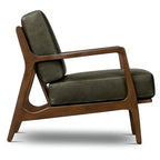 Fauteuil lounge en cuir pleine fleur italien véritable Poly & Bark Verity