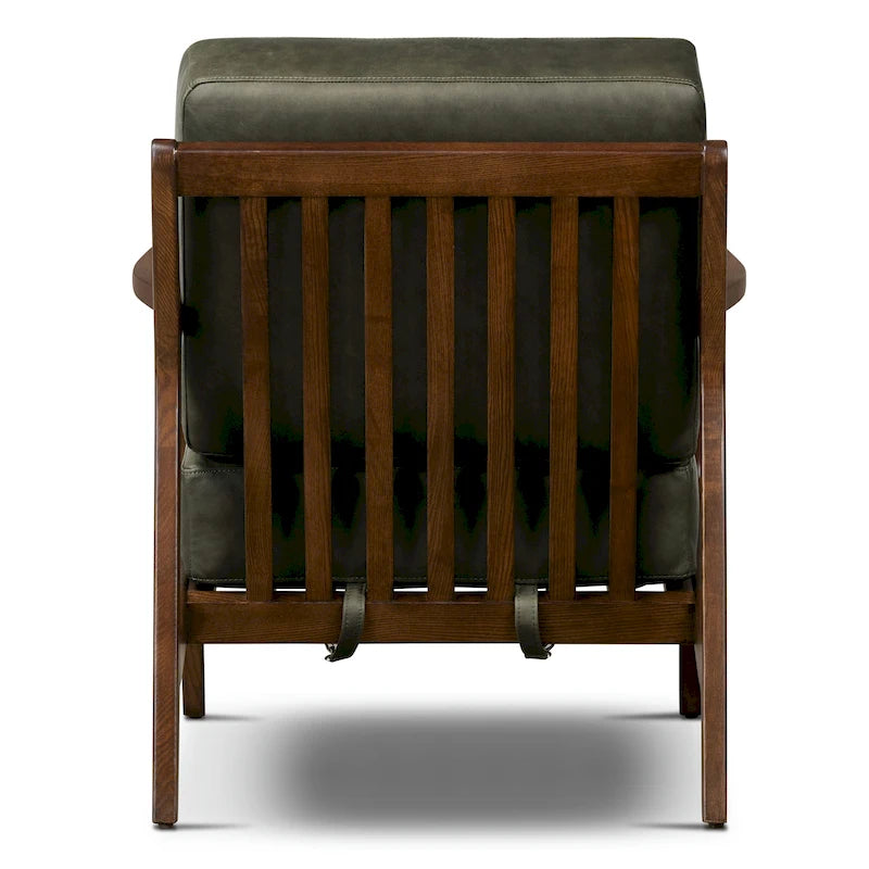Fauteuil lounge en cuir pleine fleur italien véritable Poly & Bark Verity