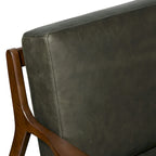 Fauteuil lounge en cuir pleine fleur italien véritable Poly & Bark Verity