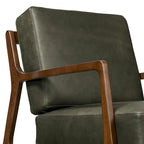 Fauteuil lounge en cuir pleine fleur italien véritable Poly & Bark Verity