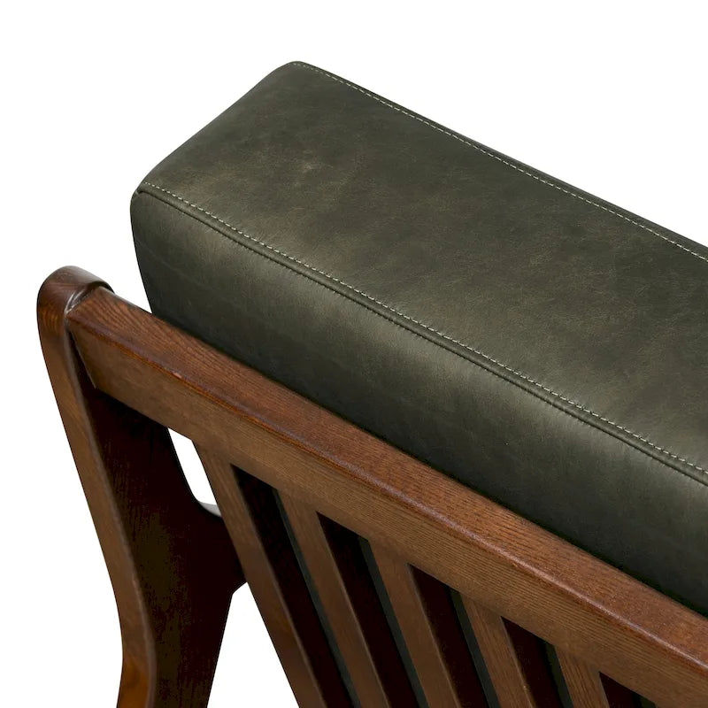 Fauteuil lounge en cuir pleine fleur italien véritable Poly & Bark Verity