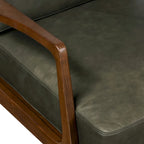 Fauteuil lounge en cuir pleine fleur italien véritable Poly & Bark Verity