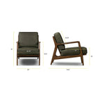 Fauteuil lounge en cuir pleine fleur italien véritable Poly & Bark Verity