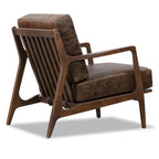 Fauteuil lounge en cuir pleine fleur italien véritable Poly & Bark Verity