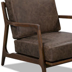 Fauteuil lounge en cuir pleine fleur italien véritable Poly & Bark Verity