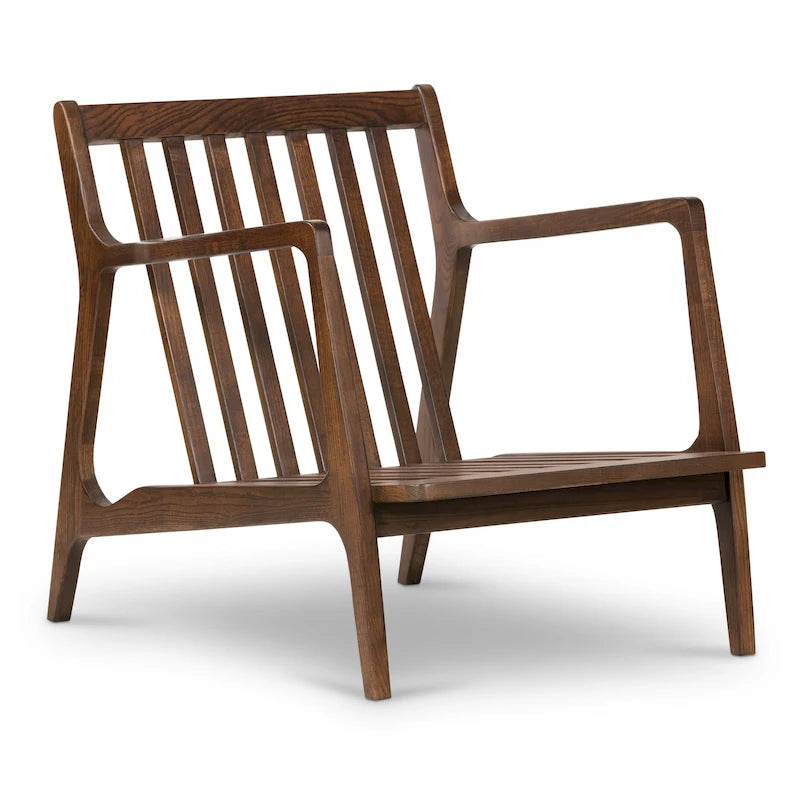Fauteuil lounge en cuir pleine fleur italien véritable Poly & Bark Verity
