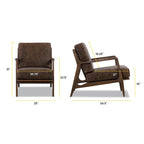 Fauteuil lounge en cuir pleine fleur italien véritable Poly & Bark Verity