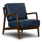Fauteuil lounge en cuir pleine fleur italien véritable Poly & Bark Verity