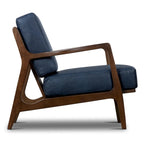 Fauteuil lounge en cuir pleine fleur italien véritable Poly & Bark Verity