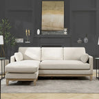 Divano Sezionale con Chaise Reversibile Knox 89 in Velluto Performance