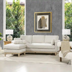 Divano Sezionale con Chaise Reversibile Knox 89 in Velluto Performance