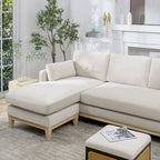 Divano Sezionale con Chaise Reversibile Knox 89 in Velluto Performance