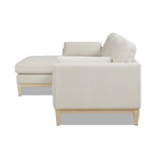 Divano Sezionale con Chaise Reversibile Knox 89 in Velluto Performance