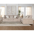 Set Divano e Divanetto in Velluto a Coste Larghe Nason di Roundhill Furniture