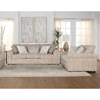 Set Divano e Divanetto in Velluto a Coste Larghe Nason di Roundhill Furniture