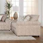 Set Divano e Divanetto in Velluto a Coste Larghe Nason di Roundhill Furniture