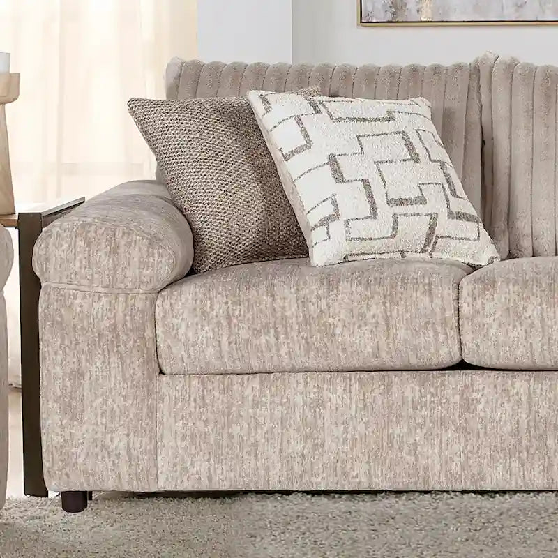 Set Divano e Divanetto in Velluto a Coste Larghe Nason di Roundhill Furniture
