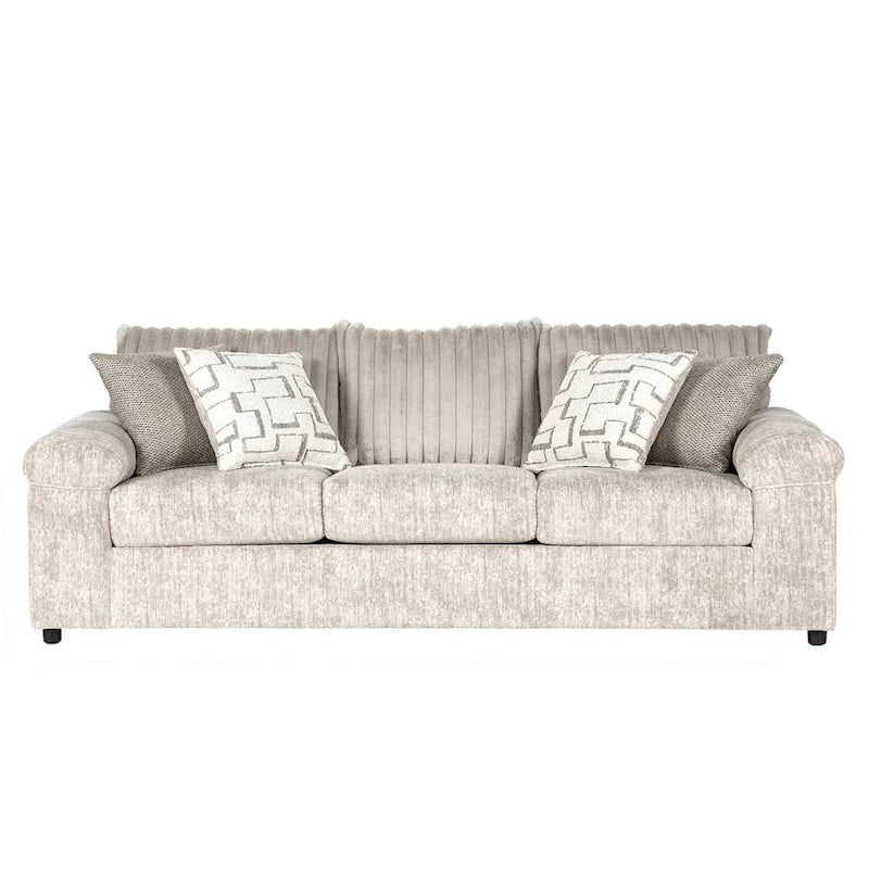 Set Divano e Divanetto in Velluto a Coste Larghe Nason di Roundhill Furniture