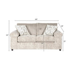 Set Divano e Divanetto in Velluto a Coste Larghe Nason di Roundhill Furniture