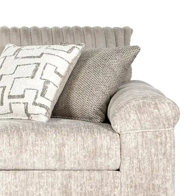 Set Divano e Divanetto in Velluto a Coste Larghe Nason di Roundhill Furniture