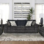 Set Divano e Divanetto in Velluto a Coste Larghe Nason di Roundhill Furniture