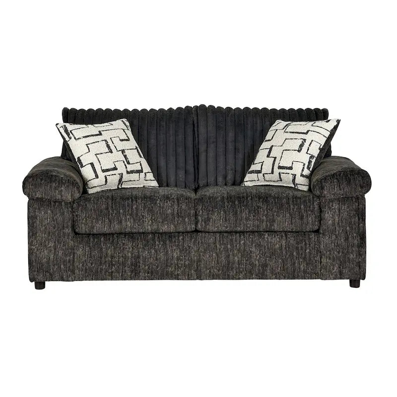 Set Divano e Divanetto in Velluto a Coste Larghe Nason di Roundhill Furniture