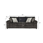 Set Divano e Divanetto in Velluto a Coste Larghe Nason di Roundhill Furniture