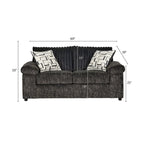 Set Divano e Divanetto in Velluto a Coste Larghe Nason di Roundhill Furniture