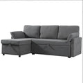 Divano Letto Estraibile con Chaise Longue Contenitore, Divano Letto Angolare a L