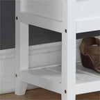 Banc de rangement à chaussures en bois avec coussin d'assise relevable