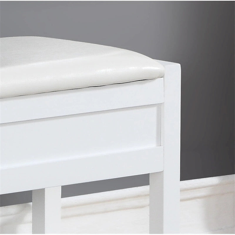 Banc de rangement à chaussures en bois avec coussin d'assise relevable