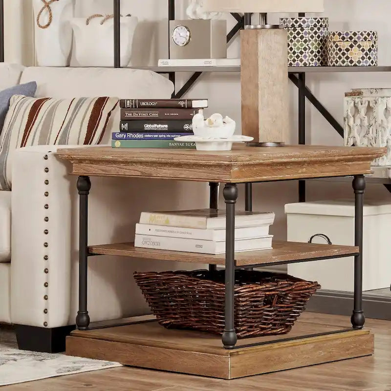 Table d'appoint de rangement Barnstone Cornice Accent par iNSPIRE Q Artisan