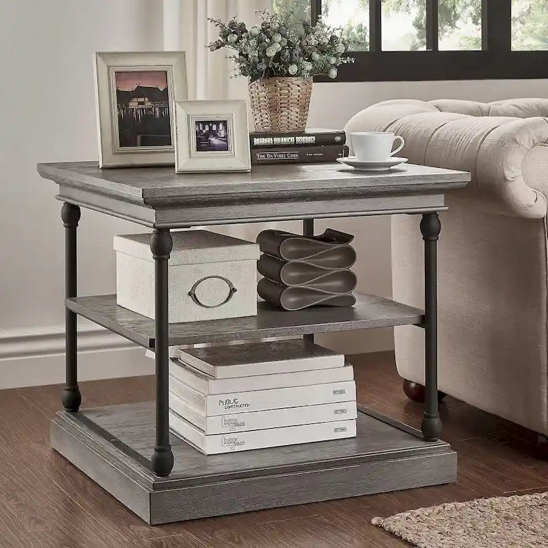 Table d'appoint de rangement Barnstone Cornice Accent par iNSPIRE Q Artisan