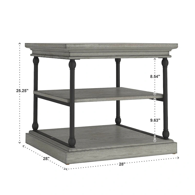 Table d'appoint de rangement Barnstone Cornice Accent par iNSPIRE Q Artisan