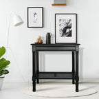 Tavolino in crema Copper Grove Reine con ripiano in rattan