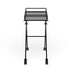 Table d'appoint en métal Flèche Jalabert Silver Orchid - 21x14x26